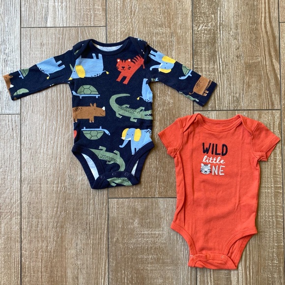 Carter's Other - SOLD   Carters Wild Little One Animal Bodysuit Set